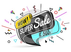 Super sale, vector illustration