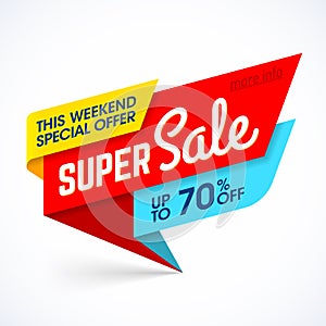 Super Sale, this weekend special offer banner