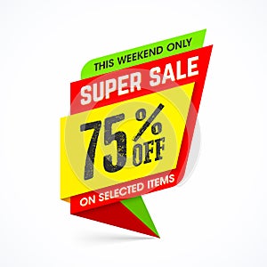 Super sale weekend special offer banner