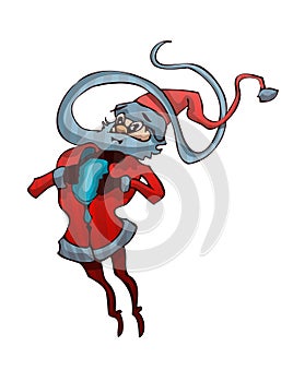 Super Santa as a Super Hero.