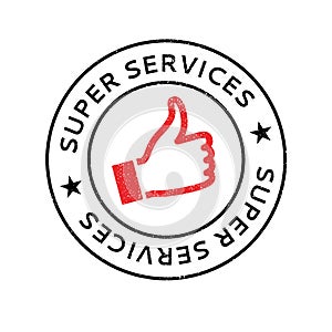 Super Services rubber stamp