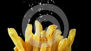 Super slow motion french fries