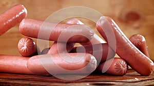 Super slow motion sausages