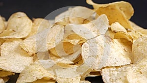 Super Slow Motion Shot of Potato Chips