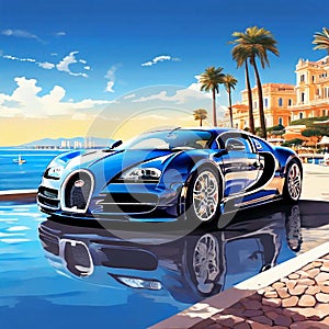 Super Sport Bugatti Veyron Car