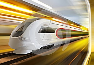 Aerodynamický vlak v tunel 