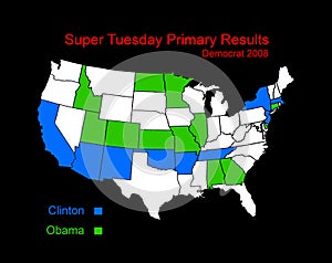 Super Tuesday results map