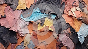 Colorful Scrap Of Leather: A Primitive Abstraction In Muted Tones photo