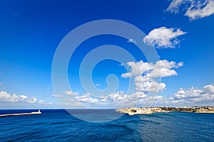 Super wide-angle of the port of Valletta, Grand Harbour