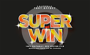 Super win Text Effect ,Fully editable and resizeable photo