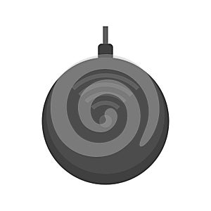 Super wireless charger icon, flat style