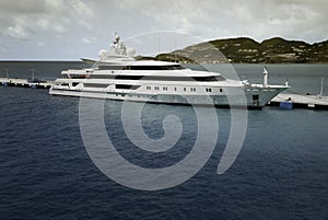 Super Yacht moored at Saint Maarten