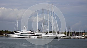 Super yachts at the marina