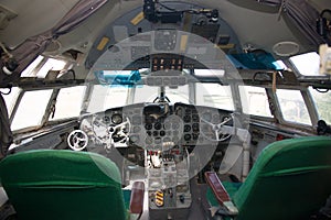 Superannuated aircraft cockpit interior