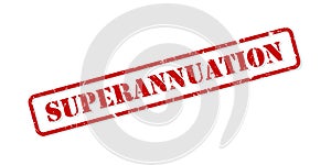 Superannuation Rubber Stamp Vector