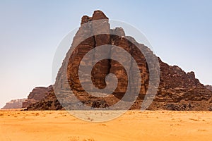 Superb mountain in the Wadi Rum desert