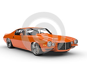 Superb orange vintage muscle car