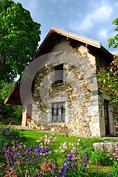 Superb stone-built house and garden