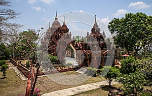 Superb structures at the Khao Aong Khar temple around Nang Rong, Buriram, Thailand.