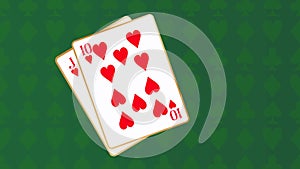 A superb winning hand in the card game of poker
