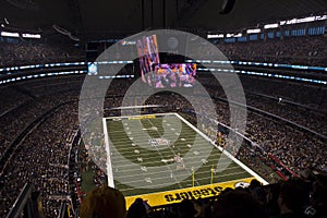 Superbowl XLV at Cowboys Stadium in Dallas, Texas