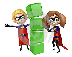 Superboy and Supergirl with Level