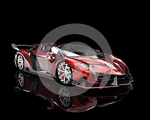 Supercar - red pearlescent paint