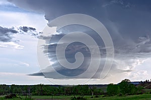 Supercell thunderstorm cloud
