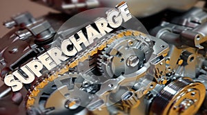 Supercharge Engine Word Turbo Horsepower