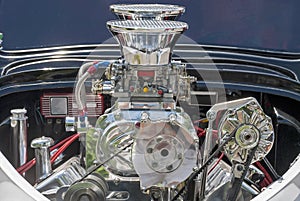 Supercharger in a rear engine photo