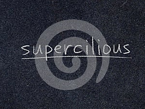 Supercilious photo