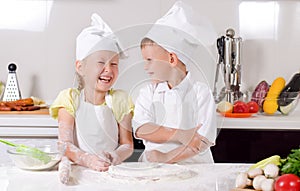 Supercilious little boy chef photo