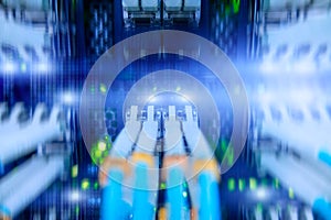 Fiber Optical connector interface. multiple exposure.