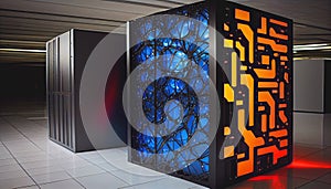 Supercomputer datacentre room