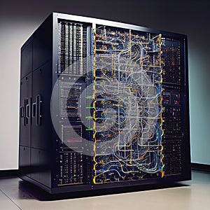 Supercomputer datacentre photo