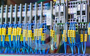 Supercomputer network cables. photo