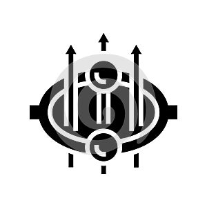 superconducting loop quantum computer glyph icon vector illustration