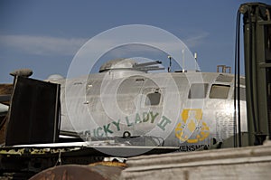 Superfortress aircraft in need of restoration.