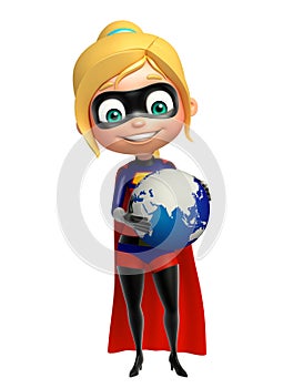 Supergirl with Earth