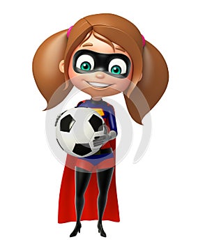 Supergirl with Football