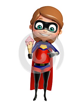 Supergirl with Icecream