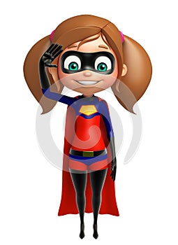 Supergirl with Salute pose