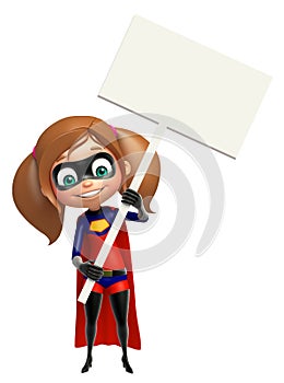 Supergirl with White board