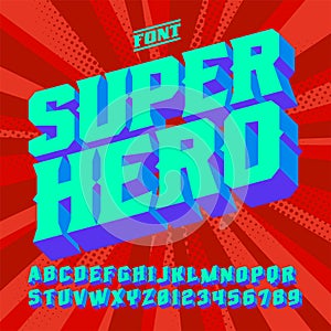 SuperHero 3D vintage letters