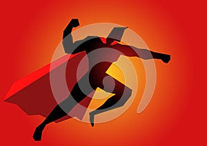 Superhero in action pose