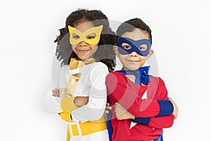 Superhero Adolescence Child Kid Expertise Concept