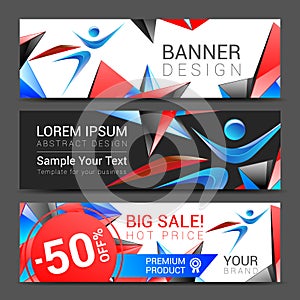 Superhero Banners Set superhero banners logo