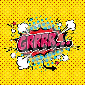 Superhero bashing Comics Bubble with text Comic Speech Bubble.