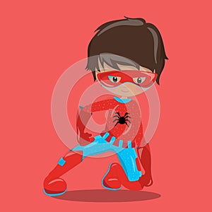 Superhero Boy Brown Spiderman 13