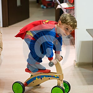 Superhero boy. Superman costume